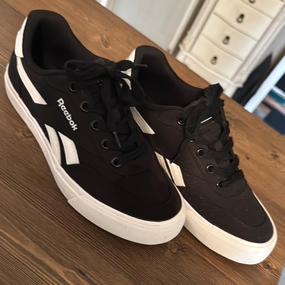 Reebok Black and White Classic Sneakers
